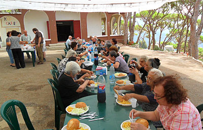 The elderly having lunch at KCHAG.